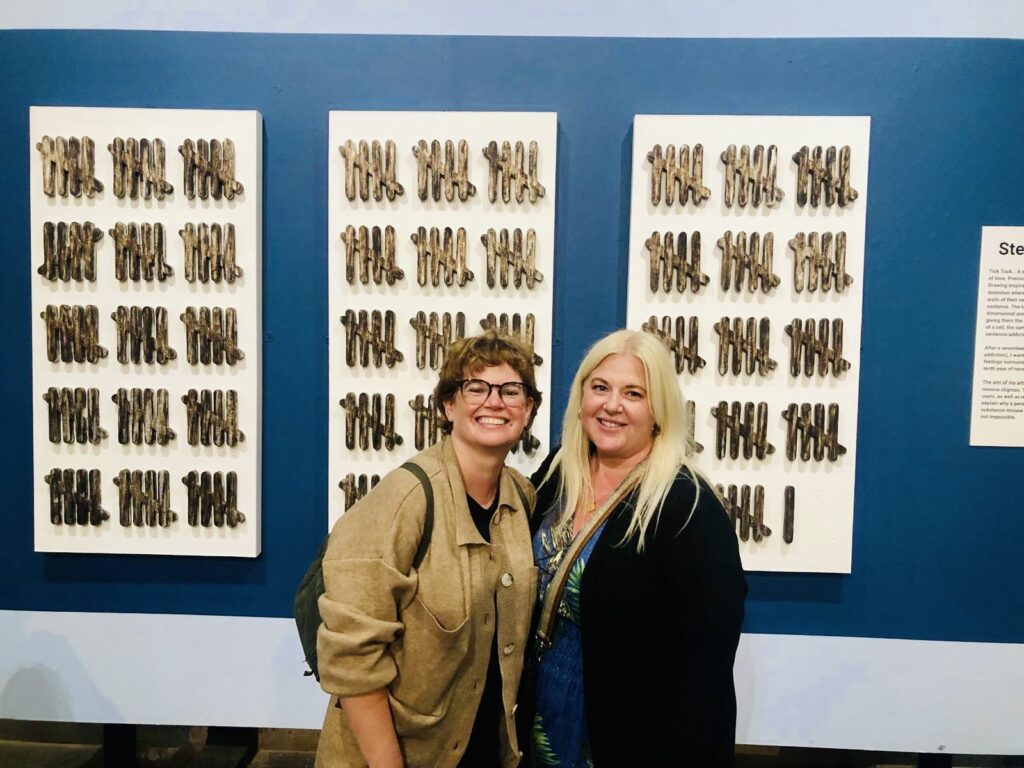 Image of Emma and Michelle at the Start art exhibition